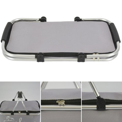 KOSZYK TURYSTYCZNY SKŁADANY TERMICZNY 35L REDCLIFFS SZARY