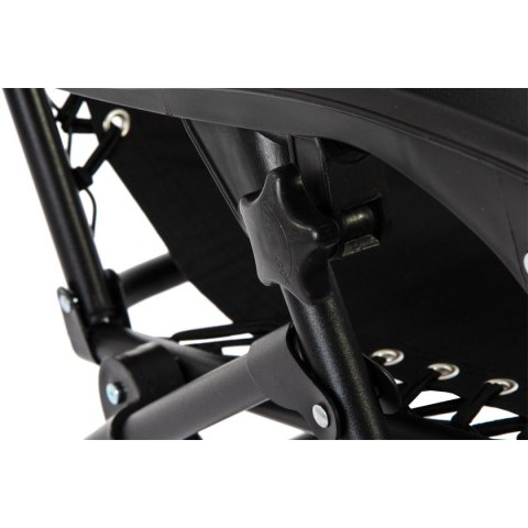 LEŻAK OGRODOWY SKŁADANY WIELOFUNKCYJNY Z ZAGŁÓWKIEM BLISS CZARNY