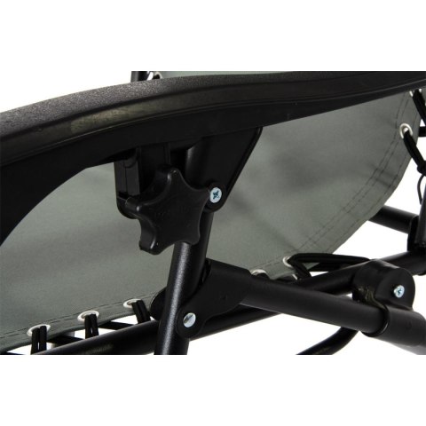 LEŻAK OGRODOWY SKŁADANY WIELOFUNKCYJNY Z ZAGŁÓWKIEM BLISS SZARY