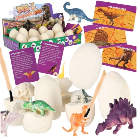 Dinozaury wykopaliska jajka dinozaura figurki zestaw archeologiczny 12 jajek