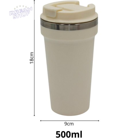 KUBEK TERMICZNY TURYSTYCZNY EXCELLENT HOUSEWARE 500ML - ECRU