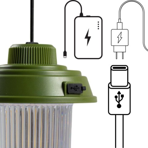 LATARKA LAMPA CAMPING USB 3 RODZAJE ŚWIATŁA REDCLIFFS KHAKY