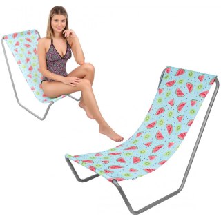 LEŻAK OGRODOWO - PLAŻOWY SKŁADANY I TORBA FRUIT MELON