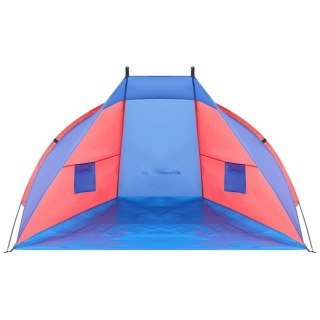 NAMIOT OSŁONA PLAŻOWA SUN 200x100x105cm NIEBIESKO-CZERWONA ENERO CAMP