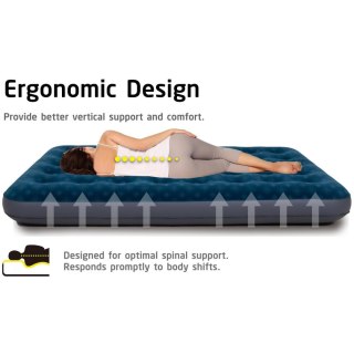 MATERAC FLOKOWANY 1-OSOBOWY Z NADRUKIEM 3D 191x73x22CM 24501