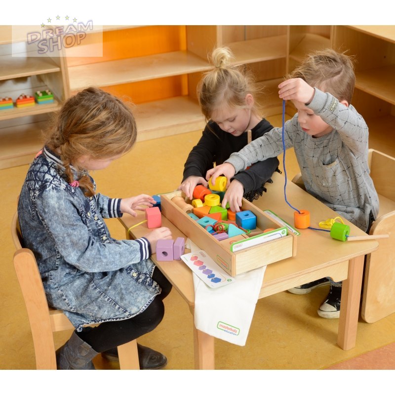 Drewniana Sznurowanka Duża Kolorowa Masterkidz Drewniana Sznurowanka Duża Kolorowa Masterkidz