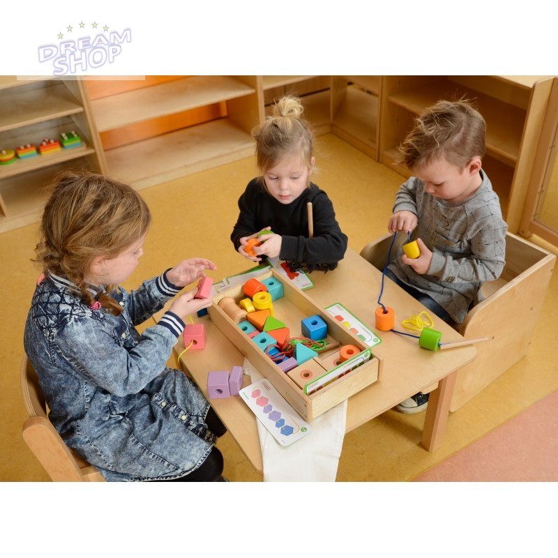 Drewniana Sznurowanka Duża Kolorowa Masterkidz Drewniana Sznurowanka Duża Kolorowa Masterkidz