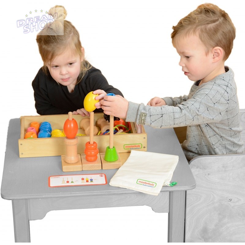 Duża Sznurowanka Kolorowa Drewniana Masterkidz Duża Sznurowanka Kolorowa Drewniana Masterkidz