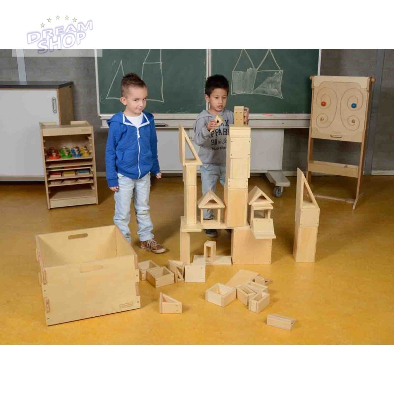 Klocki Drewniane Puste Zestaw 48 Sztuk Masterkidz Klocki Drewniane Puste Zestaw 48 Sztuk Masterkidz