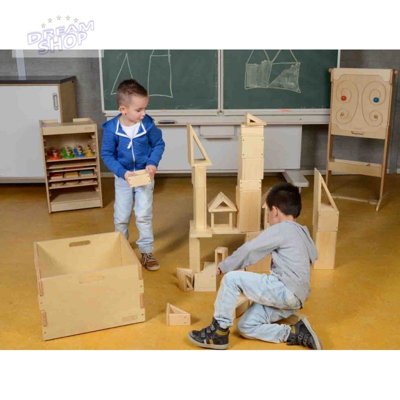 Klocki Drewniane Puste Zestaw 48 Sztuk Masterkidz Klocki Drewniane Puste Zestaw 48 Sztuk Masterkidz