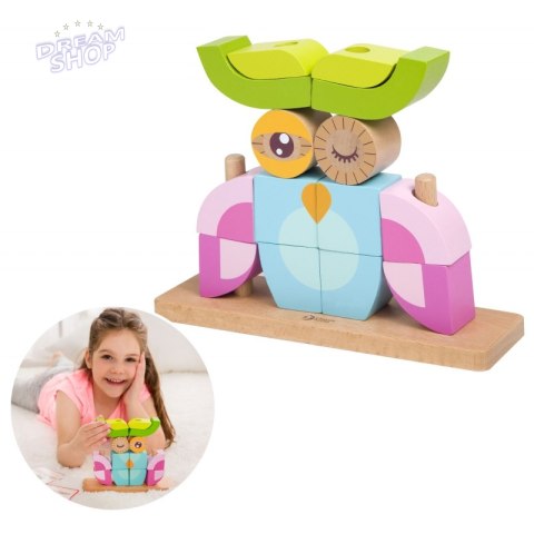 Kreatywne Drewniane Klocki Przestrzenne 3d Classic World Sowa Kreatywne Drewniane Klocki Przestrzenne 3d Classic World Sowa
