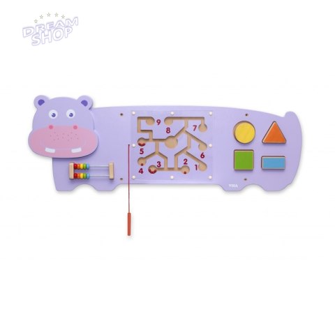 Sensoryczna tablica manipulacyjna Hipopotam drewniana Viga Toys Sensoryczna tablica manipulacyjna Hipopotam drewniana Viga Toys
