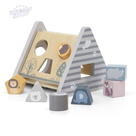 Viga PolarB Drewniany edukacyjny sorter z klockami piramida Viga PolarB Drewniany edukacyjny sorter z klockami piramida