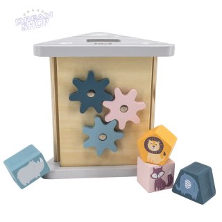Viga PolarB Drewniany edukacyjny sorter z klockami piramida