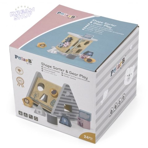 Viga PolarB Drewniany edukacyjny sorter z klockami piramida Viga PolarB Drewniany edukacyjny sorter z klockami piramida