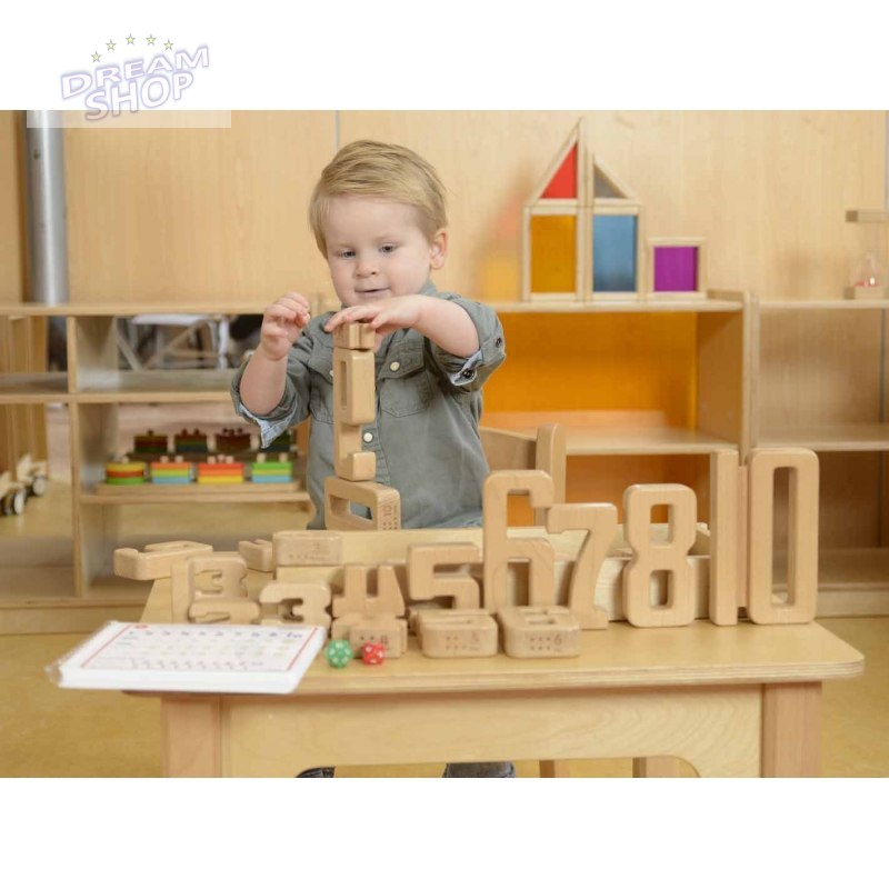 Zestaw Edukacyjny Drewniane Cyferki 1-10 Masterkidz 37 Elementów Zestaw Edukacyjny Drewniane Cyferki 1-10 Masterkidz 37 Elementów