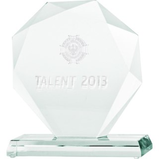 Trofeum szklane grawerowane 3D z etui