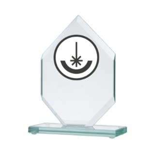 Trofeum szklane grawerowane