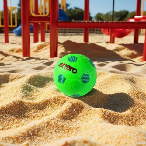 PIŁKA GUMOWA NOŻNA 22CM ZIELONA ENERO