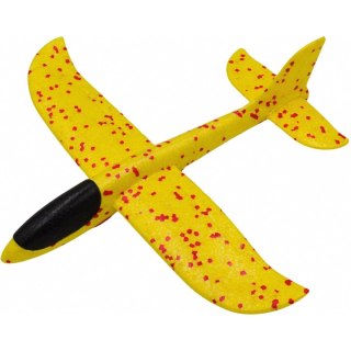 SAMOLOT STYROPIANOWY Z WYRZUTNIĄ 32x34CM ŻÓŁTY