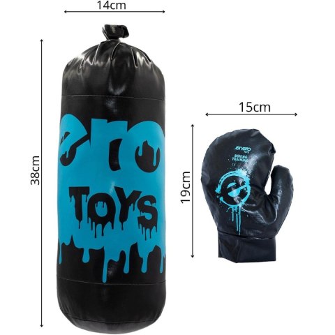 ZESTAW BOKSERSKI DLA DZIECI WOREK I RĘKAWICE ENERO TOYS