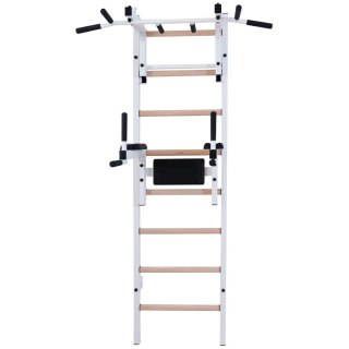 DRABINKA GIMNASTYCZNA DREWNIANO METALOWA Z DRĄŻKIEM I AKCESORIAMI BENCHK 232W