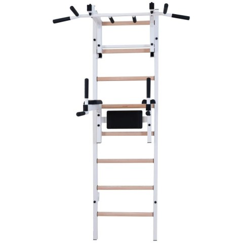 DRABINKA GIMNASTYCZNA DREWNIANO METALOWA Z DRĄŻKIEM I AKCESORIAMI BENCHK 232W