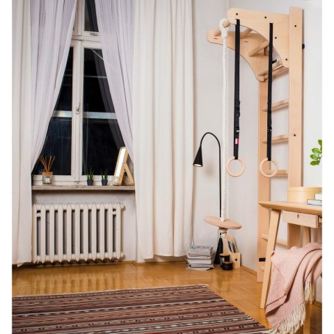 DRABINKA Z DREWNIANYM DRĄŻKIEM I AKCESORIAMI BENCHK 111+A204