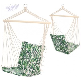 HAMAK FOTEL WISZĄCY BRAZYLIJSKI 100x50CM NATURA Z WSZYTĄ PODUSZKĄ JUNGLE LIGHT