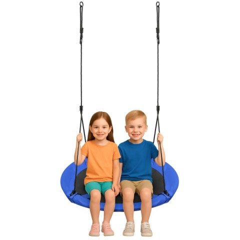 HUŚTAWKA OGRODOWA BOCIANIE GNIAZDO 110CM XXXL NIEBIESKA