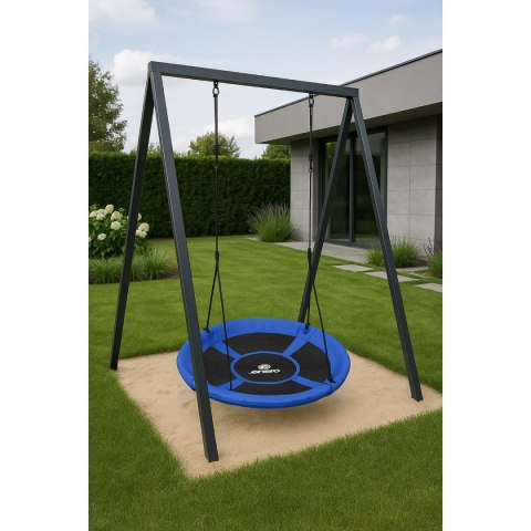 HUŚTAWKA OGRODOWA BOCIANIE GNIAZDO 110CM XXXL NIEBIESKA