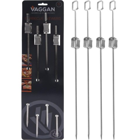 SZPIKULEC DO SZASZŁYKÓW 4SZT DŁ. 40,5CM STAL NIERDZEWNA