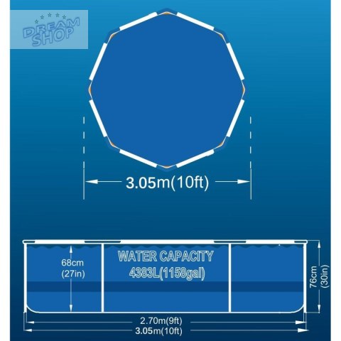 BASEN STELAŻOWY OWALNY 300X76CM 17798