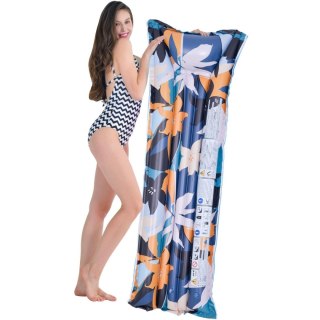 MATERAC DMUCHANY KWIATY 174x59x18CM 33258 NIEBIESKI