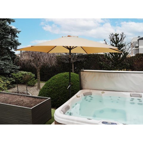 PARASOL OGRODOWY 300CM SKŁADANY BEŻOWY
