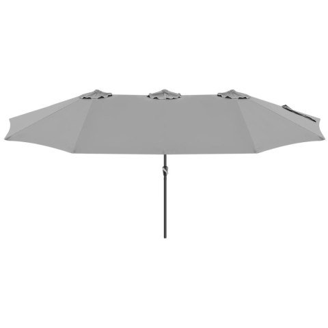 PARASOL OGRODOWY XXXL 2.7x4.6M SZARY SASKA GARDEN