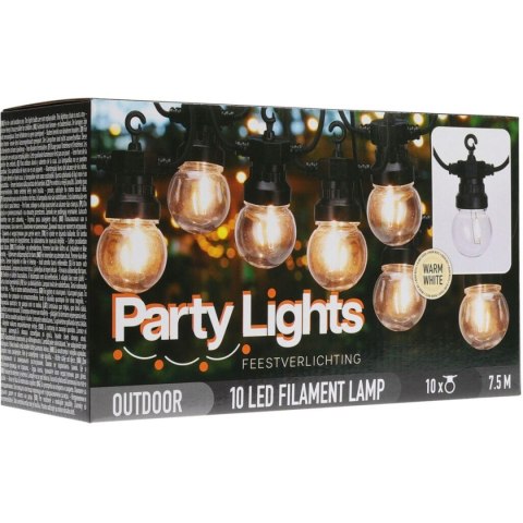 GIRLANDA OGRODOWA PARTY LIGHT 10LED 7,5M