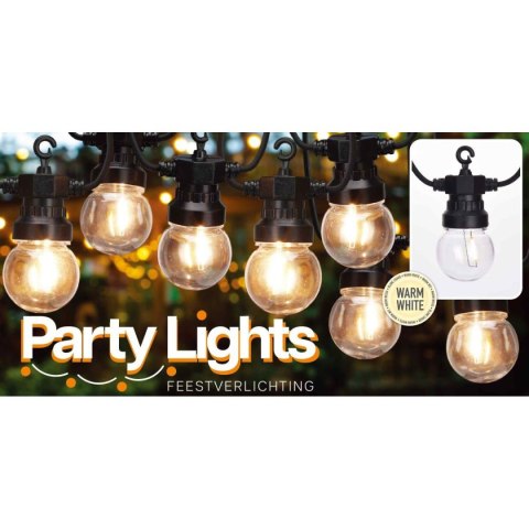 GIRLANDA OGRODOWA PARTY LIGHT 10LED 7,5M