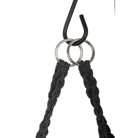 HAMAK AŻUROWY FOTEL WISZĄCY BOCIANIE GNIAZDO 80x60CM CIEMNY SZARY