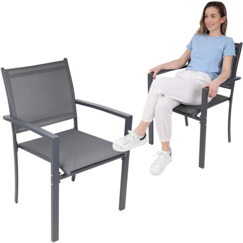 KRZESŁO OGRODOWE 57X57X88CM TEXTLINE KPL.2SZT