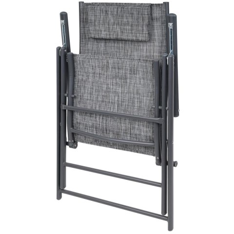 KRZESŁO OGRODOWE 57x68x106CM 2xTEXTLINE 7-POZYCYJNE Z ZAGŁÓWKIEM KPL.2SZT