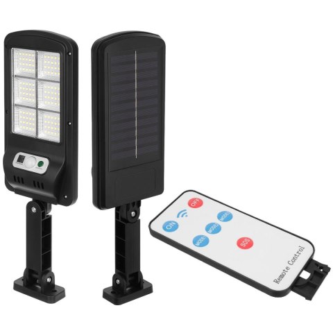 LAMPA ULICZNA LATARNIA SOLARNA 120LED + PILOT CZUJNIK RUCHU I ZMIERZCHU