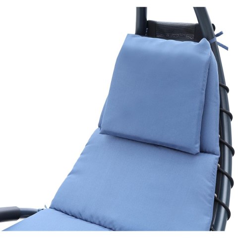 LEŻAK FOTEL Z PARASOLEM BERGAMO 200x125x180CM GRANAT