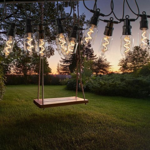 PARTY LIGHT GIRLANDA ZEWNĘTRZNA 12 ŻARÓWEK 12LED SPIRALNYCH 6,3M 230V