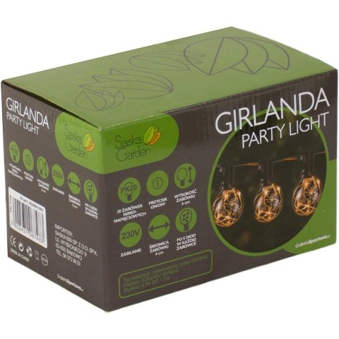 PARTY LIGHT GIRLANDA ZEWNĘTRZNA 20 ŻARÓWEK 100LED 5,8M 230V
