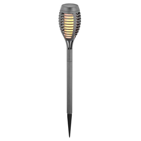 POCHODNIA LAMPA SOLARNA TAŃCZĄCE PŁOMYKI 12 LED SMD 7,5x7,5x46,5CM SZARA