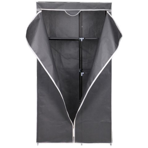 SZAFA TEKSTYLNA GARDEROBA 90x45x170CM CIEMNO-SZARA 8811