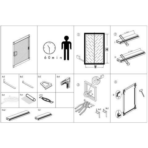 MOSKITIERA OKNO ALU 150X130CM GARDEN LIFE