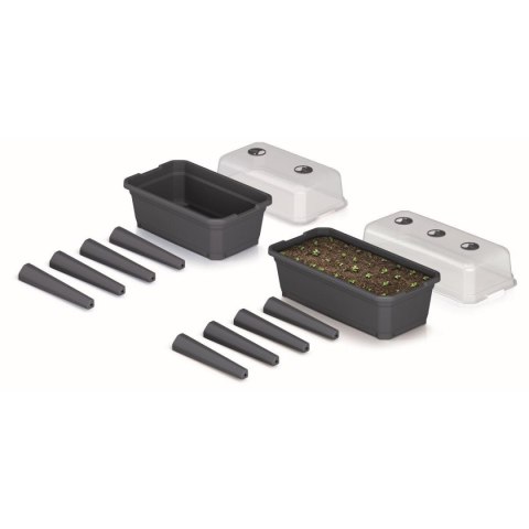 SZKLARNIA STOJĄCA ROZSADNIK RESPANA SET ECOLINE 59,6x36,8x75,3CM ANTRACYT