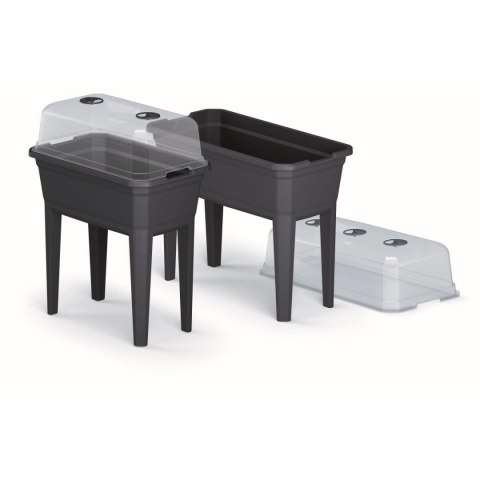 SZKLARNIA STOJĄCA ROZSADNIK RESPANA SET ECOLINE 59,6x36,8x75,3CM ANTRACYT